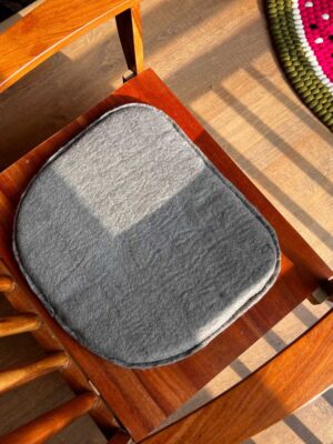 gray trapezoid chair pad