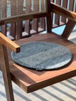gray flat chair pad