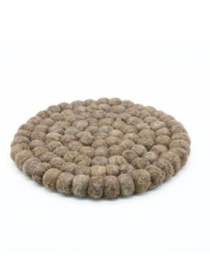 natural brown felt ball trivets