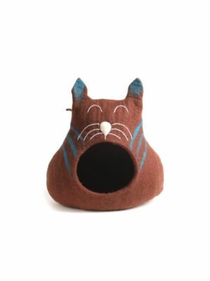 cat face wool felt cat bed