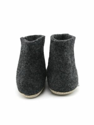 wool boot in charcoal grey