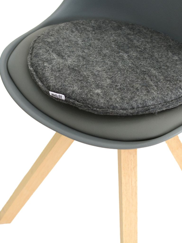 Charcoal Round Felt Chair Cushion.jpg