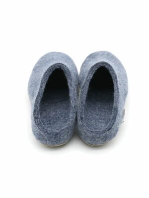 indoor felt slipper in denim blue