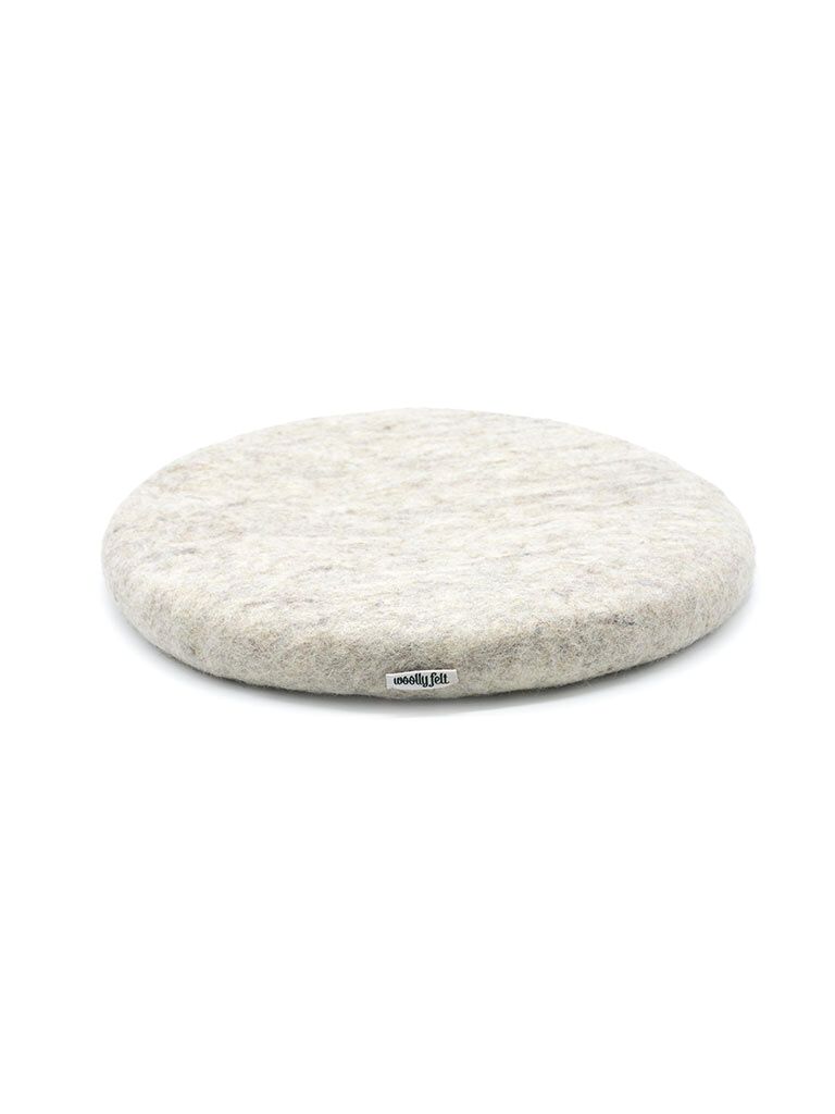 felted natural grey seat cushion