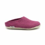 Pink Classic Slipper With Leather Sole