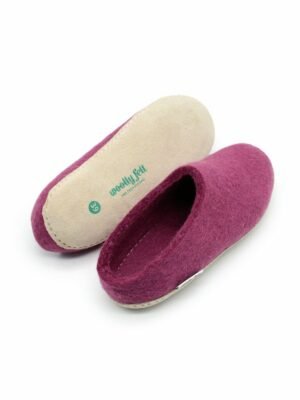 felt purple slipper