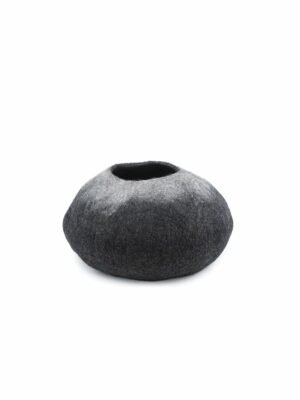 natural grey felt cat cave