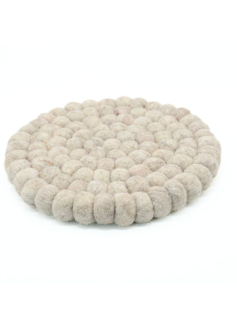 natural handmade felt wool hot pad for kitchen décor