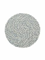 grey tone felt ball rug
