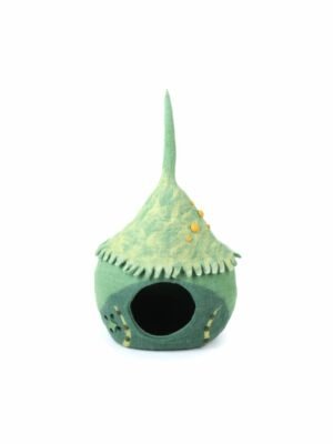 green cat house - felt wool cat bed.jpg