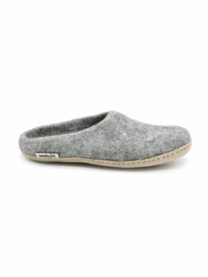 handmade felt grey slipper