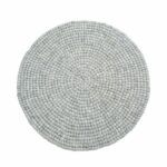 Gray Pom Pom Carpet