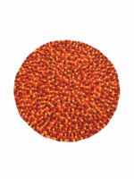 orange tone felt ball rug