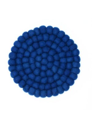 blue felt ball trivets