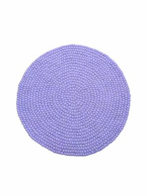 purple - handmade - felt - round rug.Jpg
