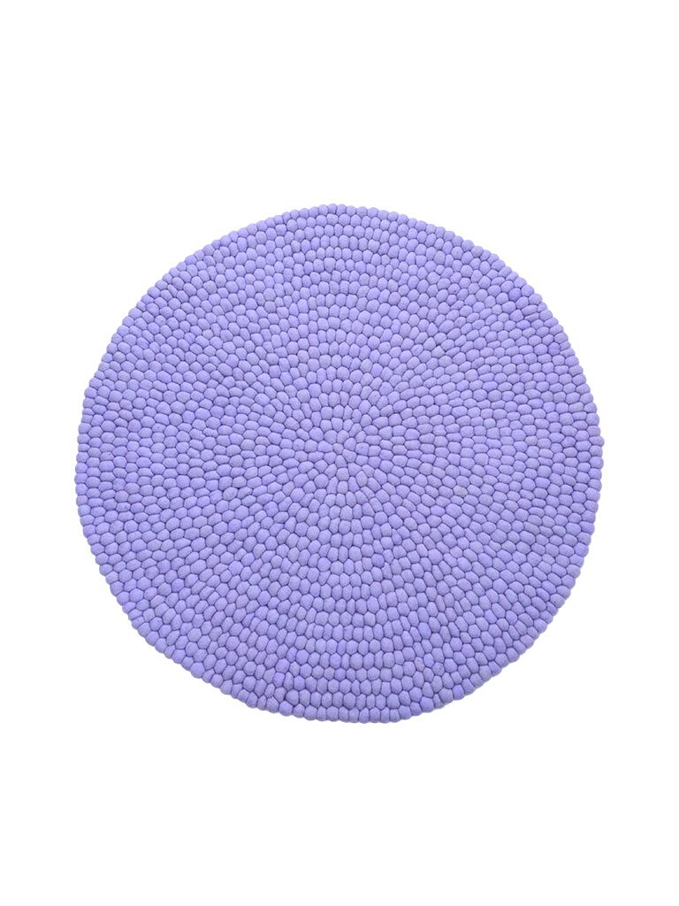Felt Purple Ball Rug - Woollyfelt