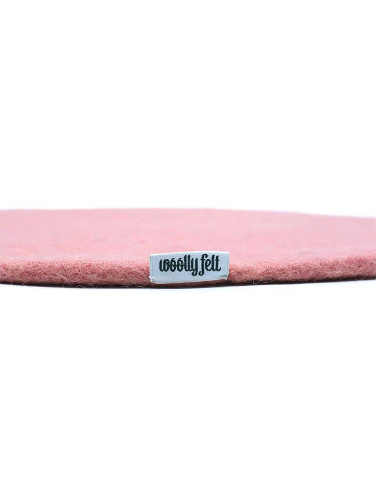 Wool Felted Rose Pink Disk Chair Pad.jpg