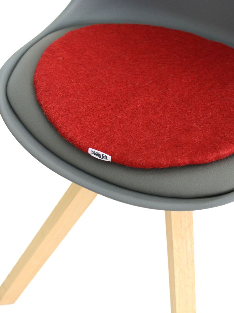 Woolen Round Maroon Disk Chair Mat.jpg