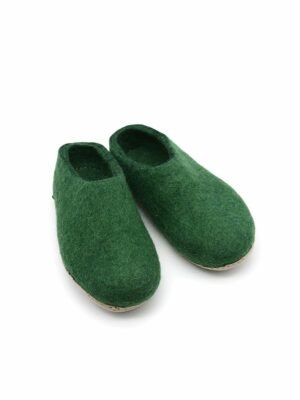 pine green indoor felt slipper