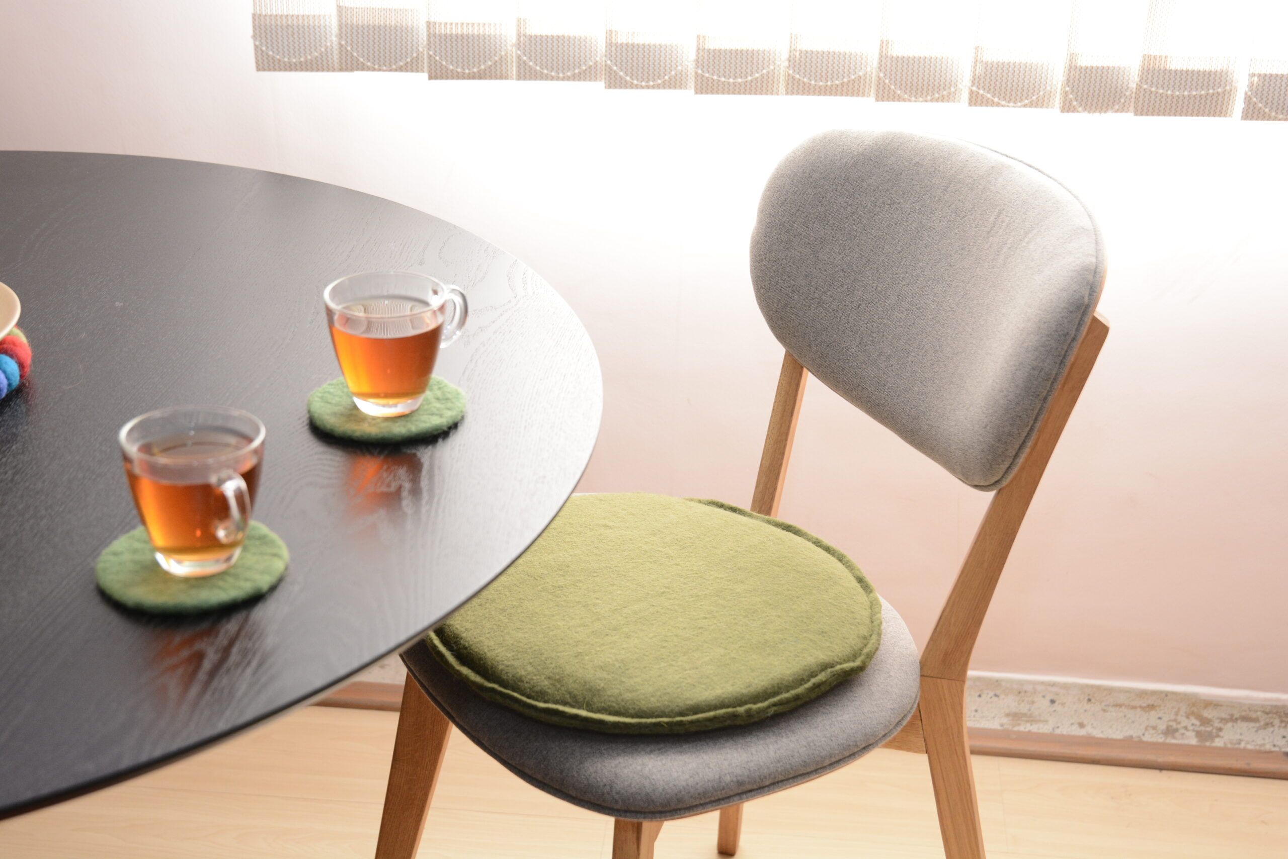 handmade felt wool seat pads 