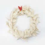 50 CM | White Felt Feather Wreath