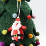 Wool Felted Santa Christmas Ornament | Set Of 10