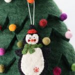 Felted Christmas Penguin Ornaments | Set Of 10