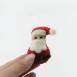 Wool Felted Miniature Santa | Set Of 10