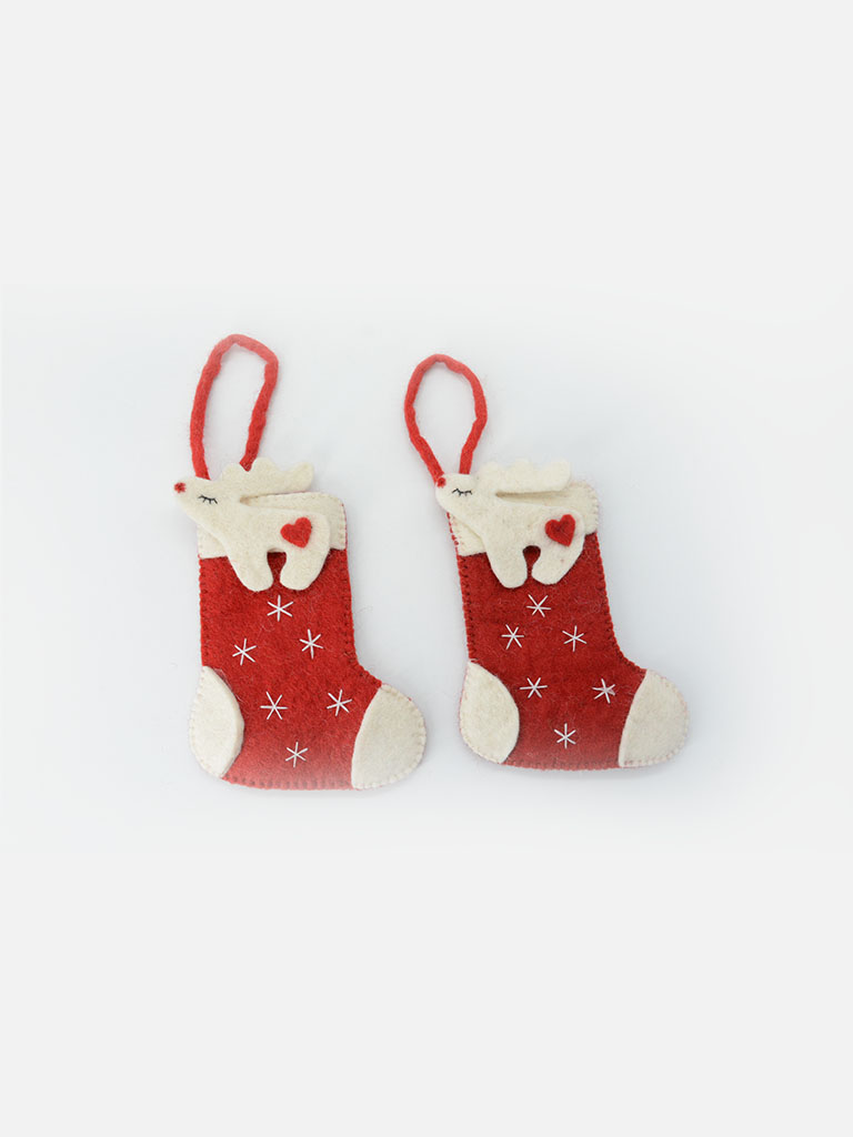 Mini Felt Christmas Stocking