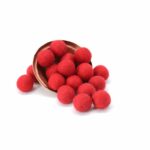 Reddish Pink Felt Balls | 2 CM