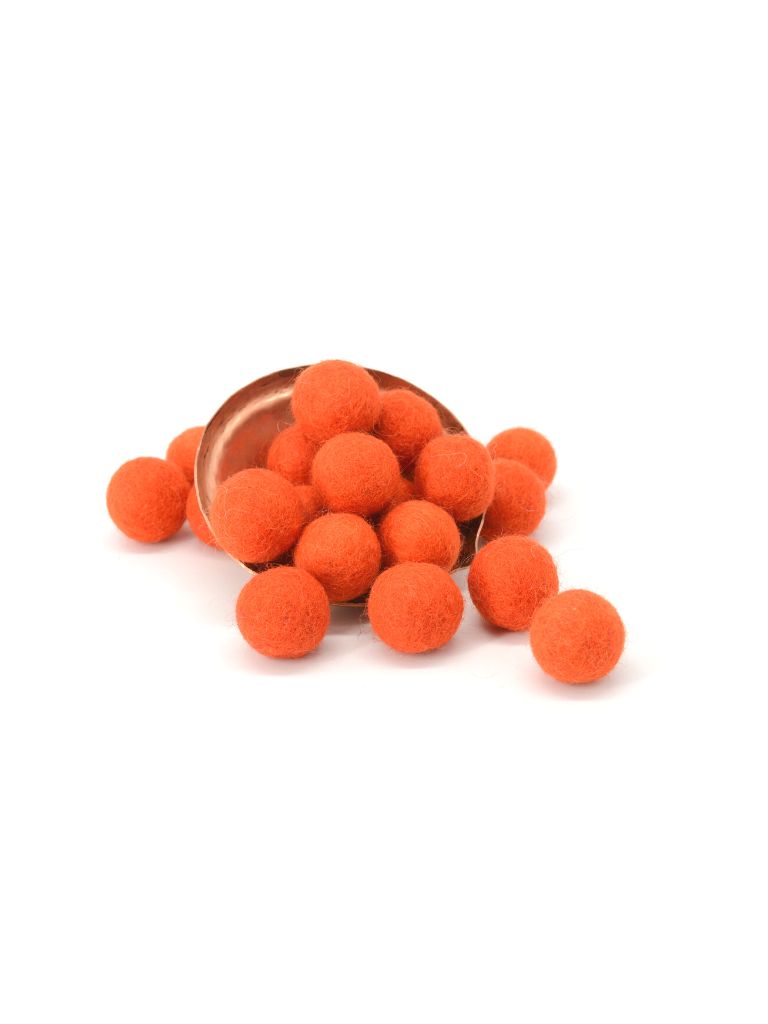 Candy Orange Felt Balls