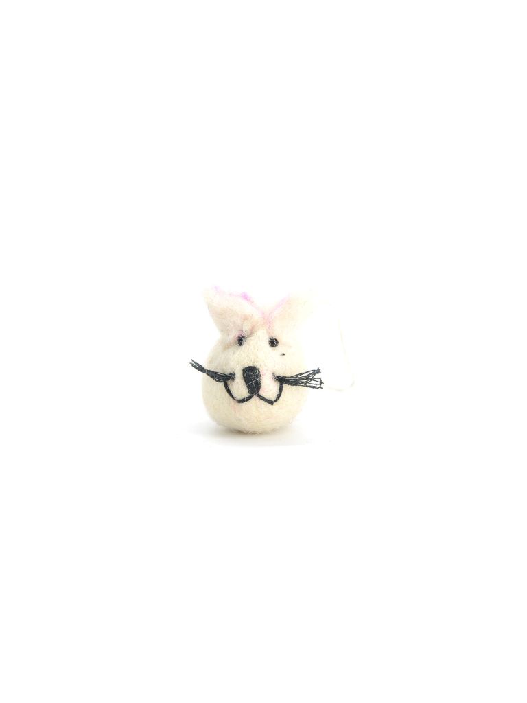Handmade Felt White Mouse Hanging Toy.jpg