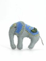 Wool Felt Miniature Gray Elephant Toy.jpg