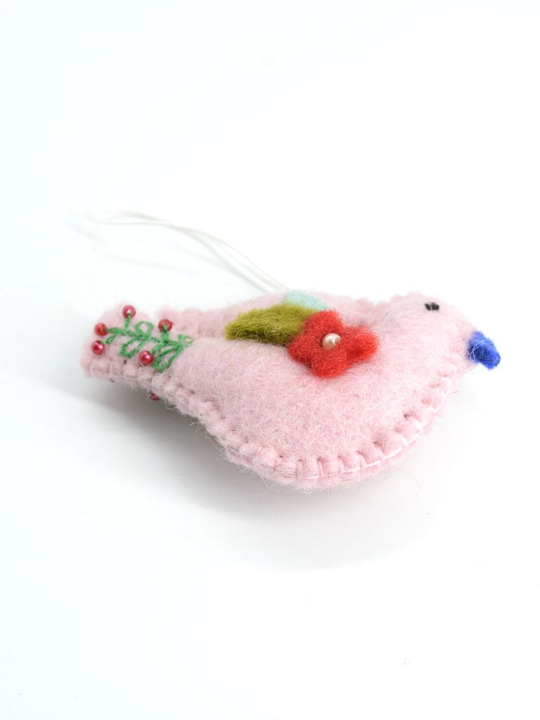 Wool Felt Pink Bird Toy.jpg