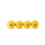 Yellow Felt Balls With Colorful Small Spots