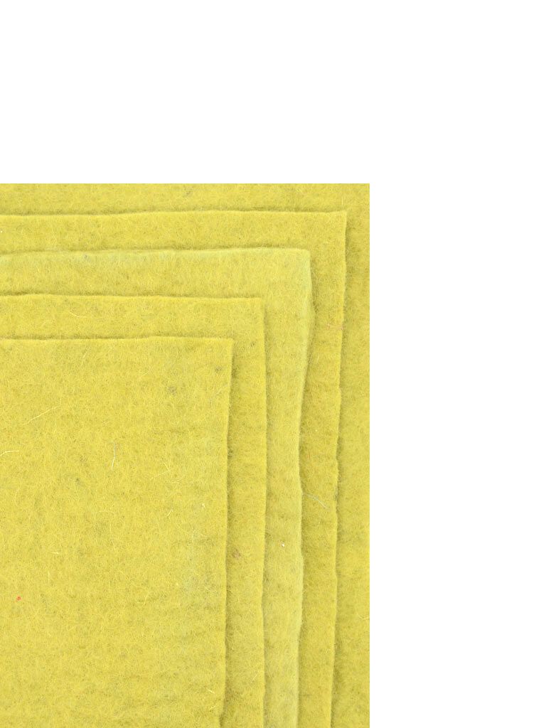 Yellowish Green Felt Sheets - Woollyfelt