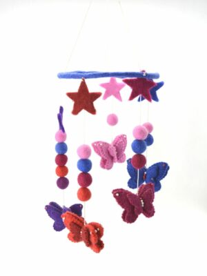Colorful Butterfly Wool Hanging Mobile.jpg