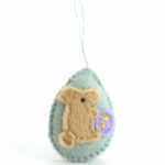 Easter Wool Felted Egg with Cute Animal | Set of 10