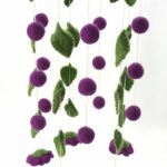 50 CM | Purple Flower With Pom Pom Hanging Mobiles