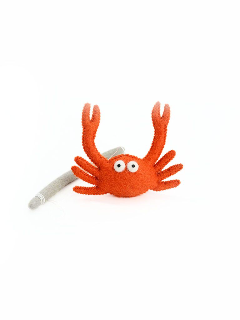 Felt Orange Crab Toy
