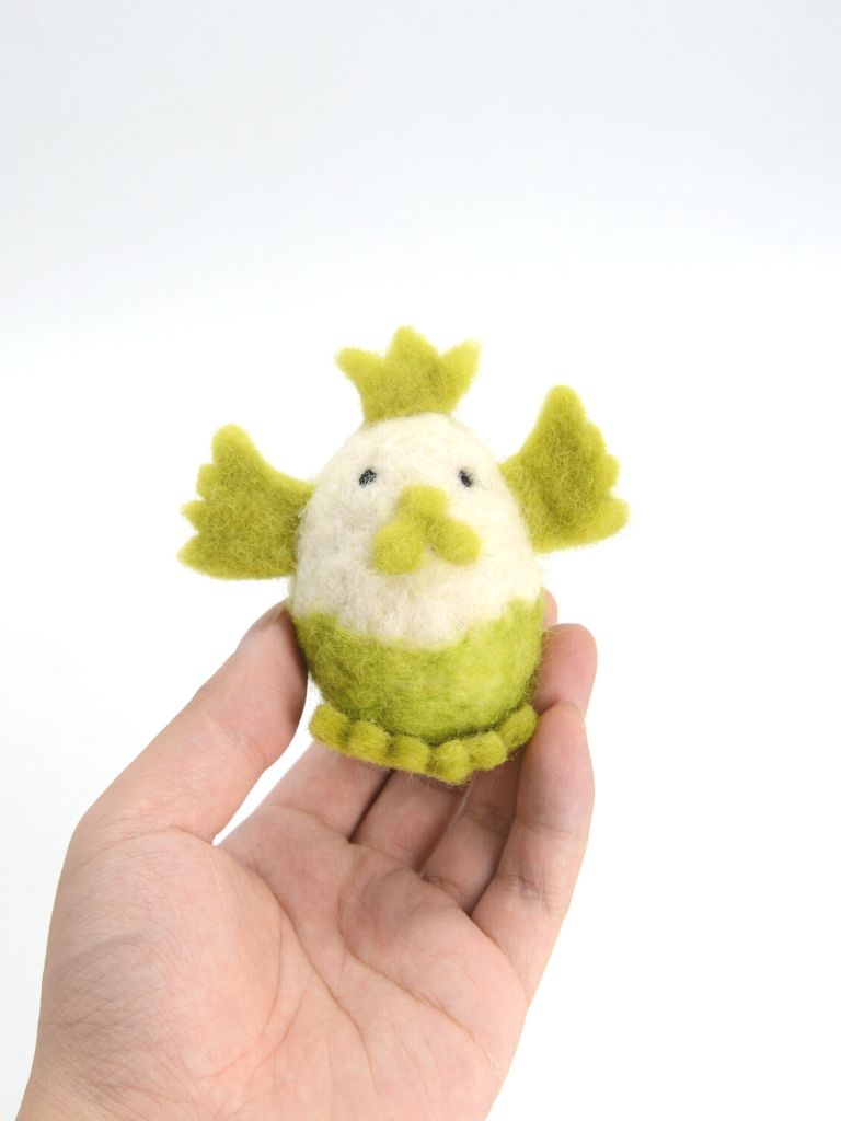 Needle Felted Green Easter Decoration Ornament.jpg