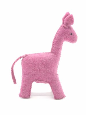 Pink Wool Felt Animal Horse.jpg