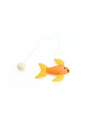 Wool Felt Orange Fish Toy