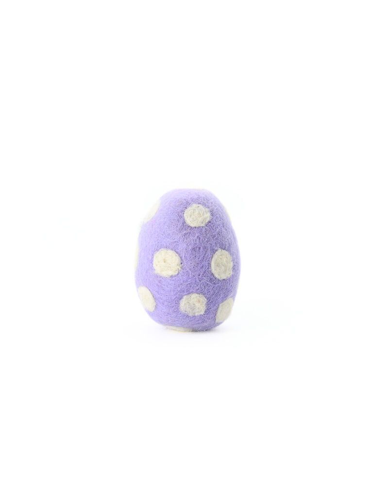 purple wool felt easter egg
