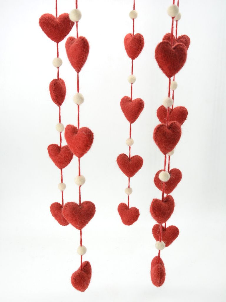 Wool Felt Red Heart Hanging Ornament.jpg