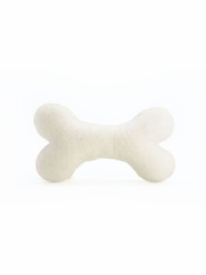 handmade felt wool dog bone