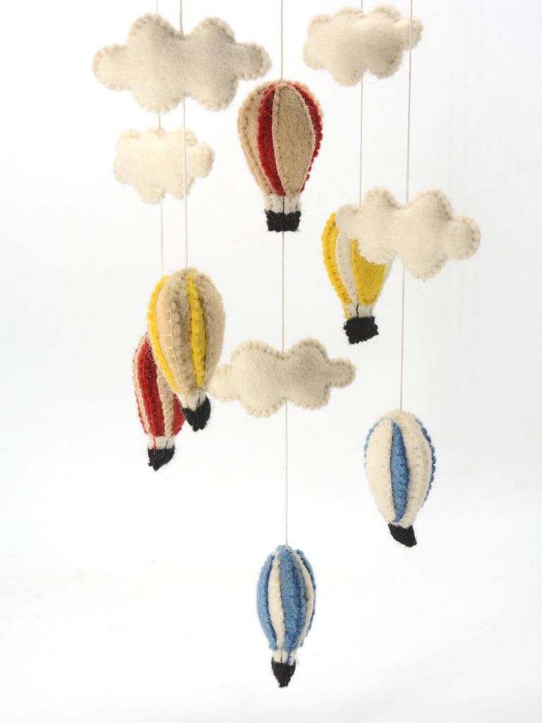 Wool Felted Hot Air Balloon Hanging Mobiles.jpg