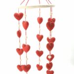 48 CM | Red Hearts Wall Hanging