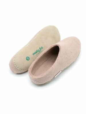 pink felt slipper