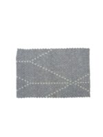 grey design felt ball rug